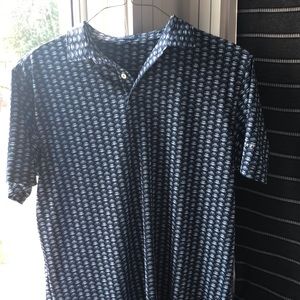 Navy blue Peter Millar golf shirt